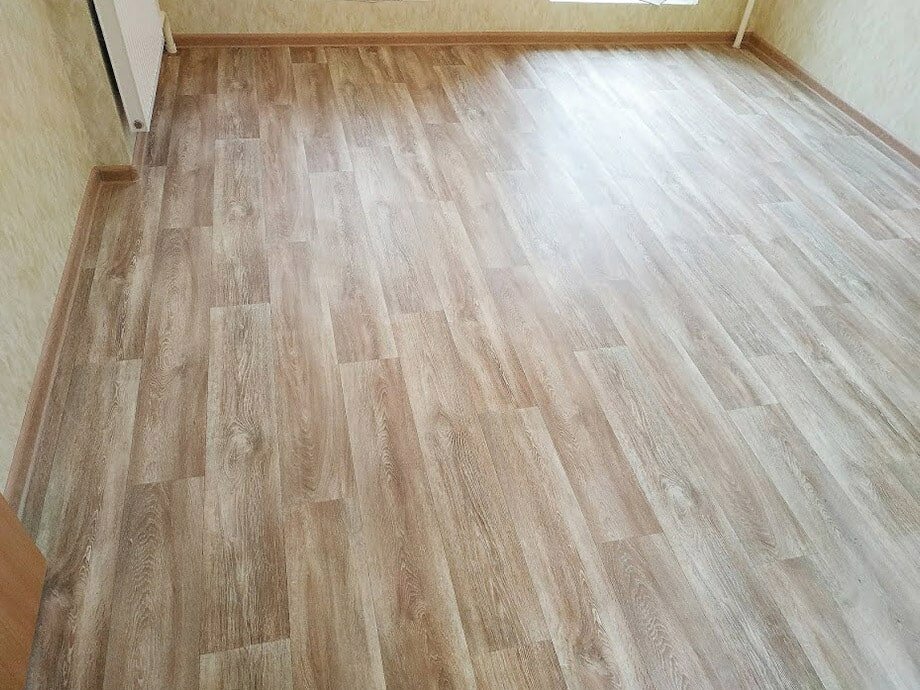 Отделка линолеумом